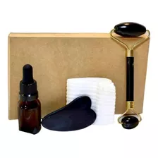 Kit Roller Y Guasha De Obsidiana Negra + Aceite De Regalo!!!