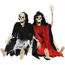 Joyin - Esqueleto De Halloween Con Esqueleto Articulado De C