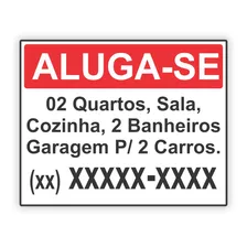 Placa Vende-se Aluga-se Casa Imóvel | Personalizada 50x40cm