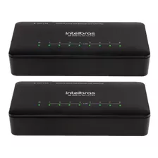 Kit 2 Switch Sf800 8p Fast Vlan Ultra Intelbras Anti-surto