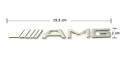 Logo Para Mercedes Benz Emblema Amg Cromado 19 X 2 Cm Foto 2