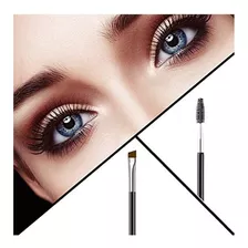 Pincel Doble Cepillo Y Pincel Oblicuo Para Cejas Maquillaje