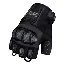 Luva X11 Meio Dedo Blackout C/proteção Moto Motociclista Cor Preto Masculino Tamanho G