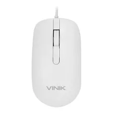 Mouse Branco Com Fio Vinik Dynamic 1600 Dpi Optico Usb