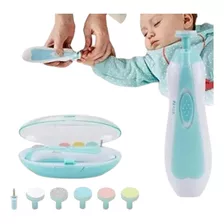 Aparador De Unhas Cortador Silencioso Elétrico Pra Bebê Azul