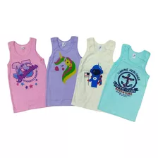 4 Pack Camisetas Lisas O Estampadas 100% Algodón 2 A 6 Años