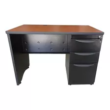 Escritorio Personal Metálico Mesa De Trabajo En Madera 59$