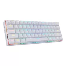 Teclado Mecánico Redragon Wireless Draconic White K530w-rgb Color Del Teclado Blanco Idioma Inglés Us