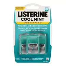 Listerine Cool Mint Pocketpaks X 3 Un De 24 Tiras Strips C/u