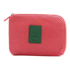 Necessaire Bolsa Estojo Organizador Para Viagens Cabos Fone Cor Rosa