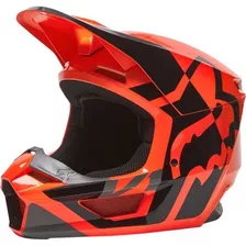 Capacete Fox V1 Lux Laranja Motocross Off Road Lançamento