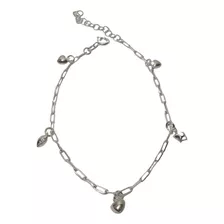 Pulsera Plata 925 Forcet Con Corazones Y Estrellas Para Mama