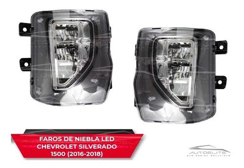 Par Faros Led Niebla Silverado 1500 Chevrolet 2016 2017 2018 Foto 2