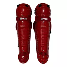 Espinilleras Beisbol Softbol Catcher Comax Adulto Rodilleras Rojo