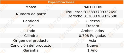 (2) Cilindros Ruedas Tra Para Kia Spectra 1.8l 4 Cil 04/09 Foto 2