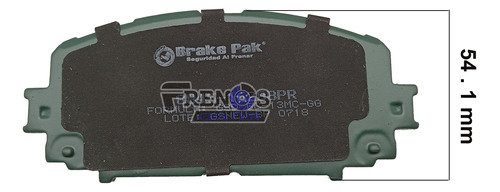 Pastilla Freno Del Brake Pak Para Toyota Yaris Foto 7