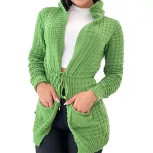 Cardigan Feminino De Tricot Premium Casual Tendência