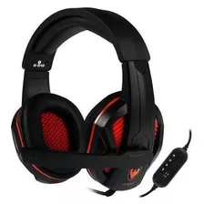 Fone Headset Gamer Satellite Vermelho Usb Cor Preto