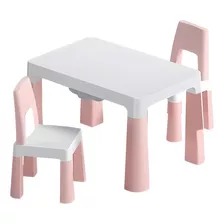 Set De Mesa Y 2 Sillas Para Niños Infantil Cajones Incluidos