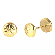 Aros Abridores De Oro 18k Facetados