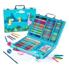 Maleta Set De Arte Infantil 128 Piezas Colores Plumones