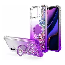 Funda Para iPhone 11 Glitter Purple Worlmom