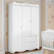 Guarda Roupa Infantil Classic Com 3 Portas - Branco