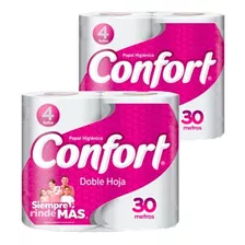 Papel Higiénico Confort 30 Mts X 2 Paquetes