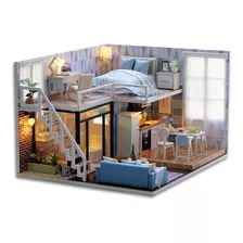 Bricolaje Kit De Casa De Mu?ecas En Miniatura Loft Realista