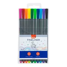 Canetinha Hidrográfica Fine Liner 0.4mm - Kit 10 Unidade Brw