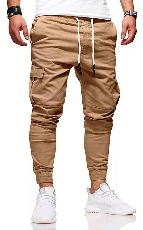 Pantalón Jogger Cargo Jeans Para Hombre Casual