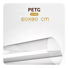 Placa De Acrilico Petg Cristal Transparente 0,5mm 60x80 Cm