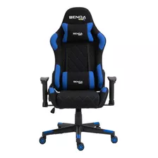 Cadeira Giratória Gamer Benoá Pistão A Gás Reclinável Cor Preto/azul