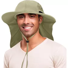 Sombrero De Sol Para Hombre Con Proteccion Uv De Ala Ancha 