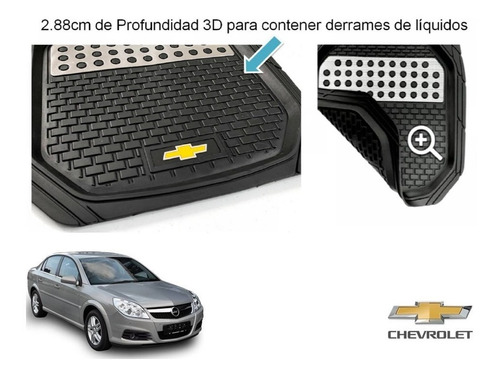 Tapetes 4pz Charola 3d Logo Chevrolet Vectra 2006 A 2007 Foto 5