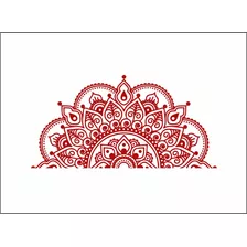 Vinilo Medio Mandala Decorativo Pared 1.20m.x60cm