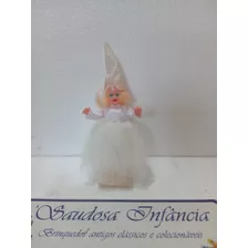 Antiga Miniatura Boneca Fada Fadinha Plástico 1970