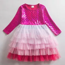 Vestido De Princesa Sirenita Para Niñas Fiesta De Cumpleaños