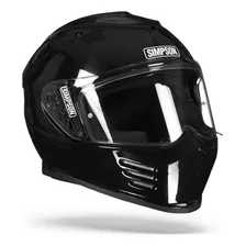 Casco De Moto Simpson Venom P2 Negro Brillante