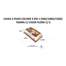 Caixa 3 Ovos Colher 3 Em 1 Tampa Com Visor Flork C/6