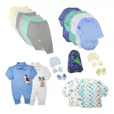 Kit Roupas De Bebê 21 Peças Enxoval Completo Menino E Menina