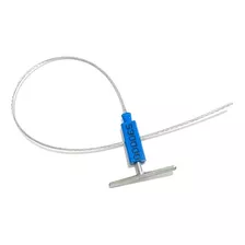 Lacres Com Cabo De Aço 30cm Numerado - 100 Peças Cor Azul