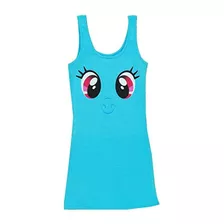 My Little Pony Rainbow Dash Big Face Light Blue Juniors Tank