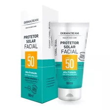 Protetor Solar Facial Fps50 S/cor Toque Seco Dermacream 60ml