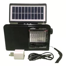 Radio Analógica Fm/am/sw/con Panel Solar/pilas/dc Usb/tf/bt 