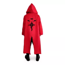 Capa Fullmetal Alchemist Cosplay Edward Manto Vermelho Anime