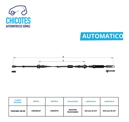 Chicote Selector De Velocidades Chevrolet Corvette 2000 Foto 2