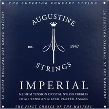 Encordoamento Augustine Imperial Blue Violão Nylon Tensão Média-alta