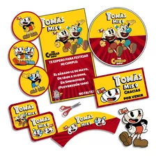 Kit Imprimible Cuphead Personalizado Cumpleaños Candybar