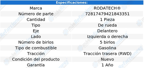 1 Maza De Rueda Del Izq/der Tundra V8 4.6l 07 Al 22 Rodatech Foto 5